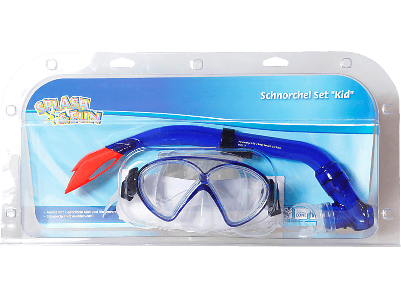 SPLASH FUN SF Wasserspielzeug Maske Schnorchel Mehrfarbig Kid, + Silikon, 5