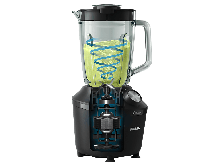Philips HR2291/41 Standmixer (Schwarz, 600 Watt, 2 l) — Foto 4 von 5