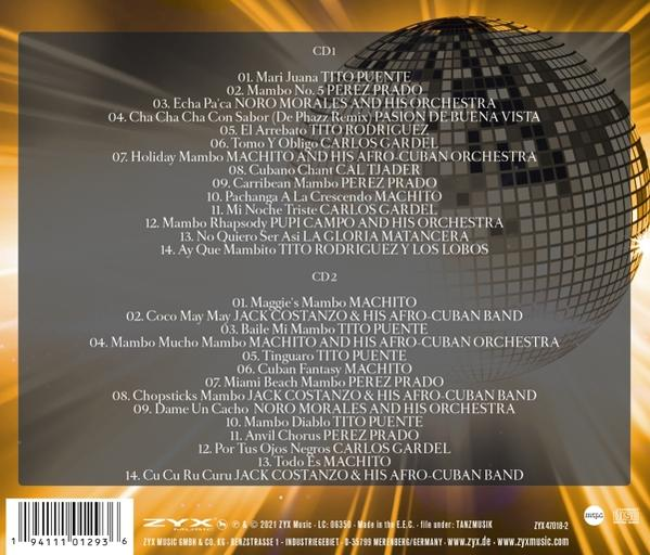 CD-Cover mit Discokugel und einer Liste von Liedern auf Spanisch. Zyx Music Label.