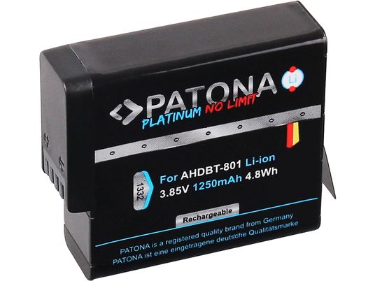 PATONA 1332 Platinum (GoPro) - Batterie de rechange (Noir)