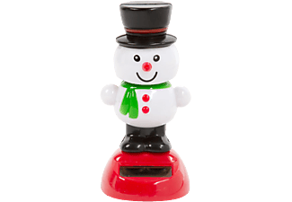 FAMILY CHRISTMAS 11459V Szolár dekoráció - hóember sapkában - 10 cm