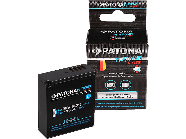 PATONA 1286 Platinum (DMWBLE9) - Ersatzakku (Schwarz)