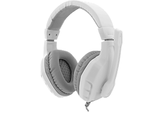 WHITE SHARK Panther vezetékes gamer fejhallgató mikrofonnal, fehér-ezüst (GHS-1641W)