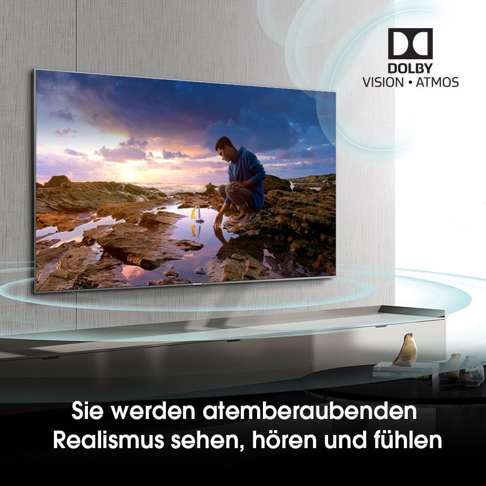 HISENSE 65U7QF QLED TV (Flat, 64,5 Zoll / 163,83 cm, UHD 4K, SMART TV, VIDAA)