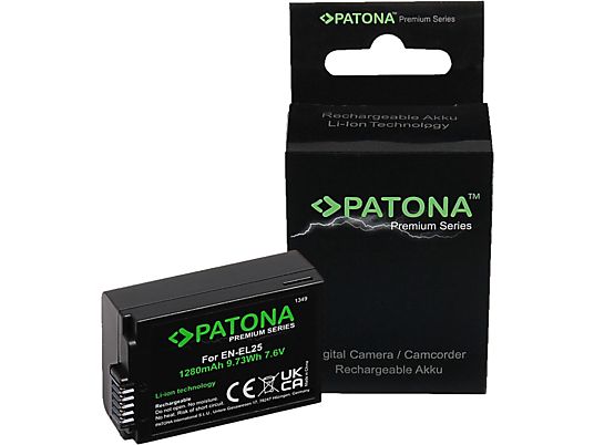 PATONA 1349 Premium (EN-EL25) - Batteria sostitutiva (Nero)