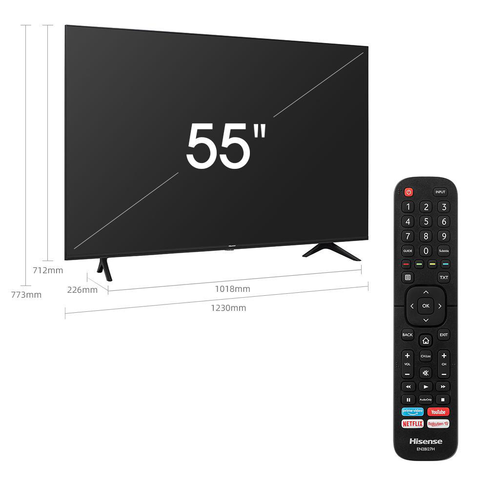 HISENSE 55A7100F LED TV (Flat, 55 Zoll / 139 cm, UHD 4K, SMART TV, VIDAA 3.0)