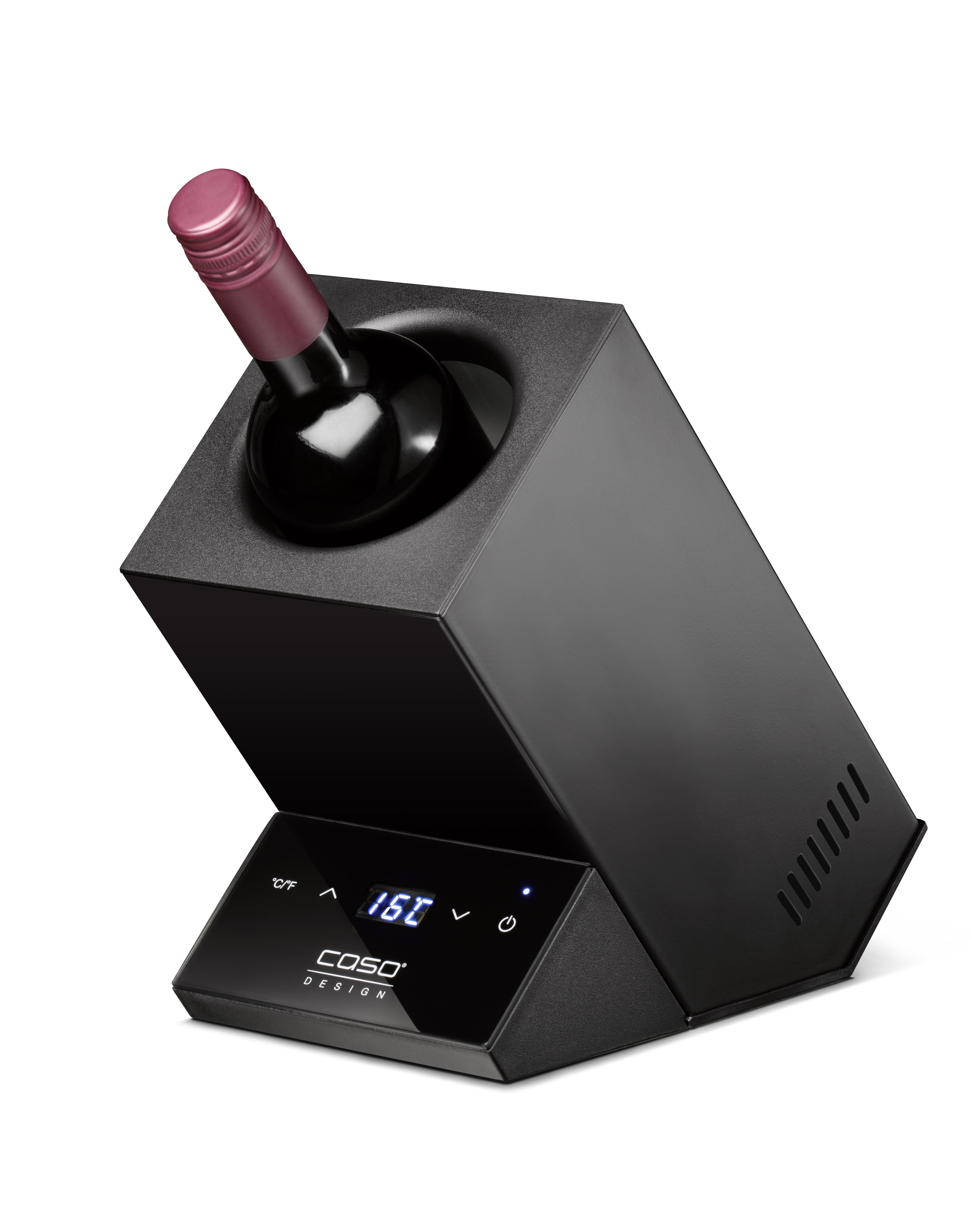 , CASO Schwarz) WineCase Design Weinkühler One (