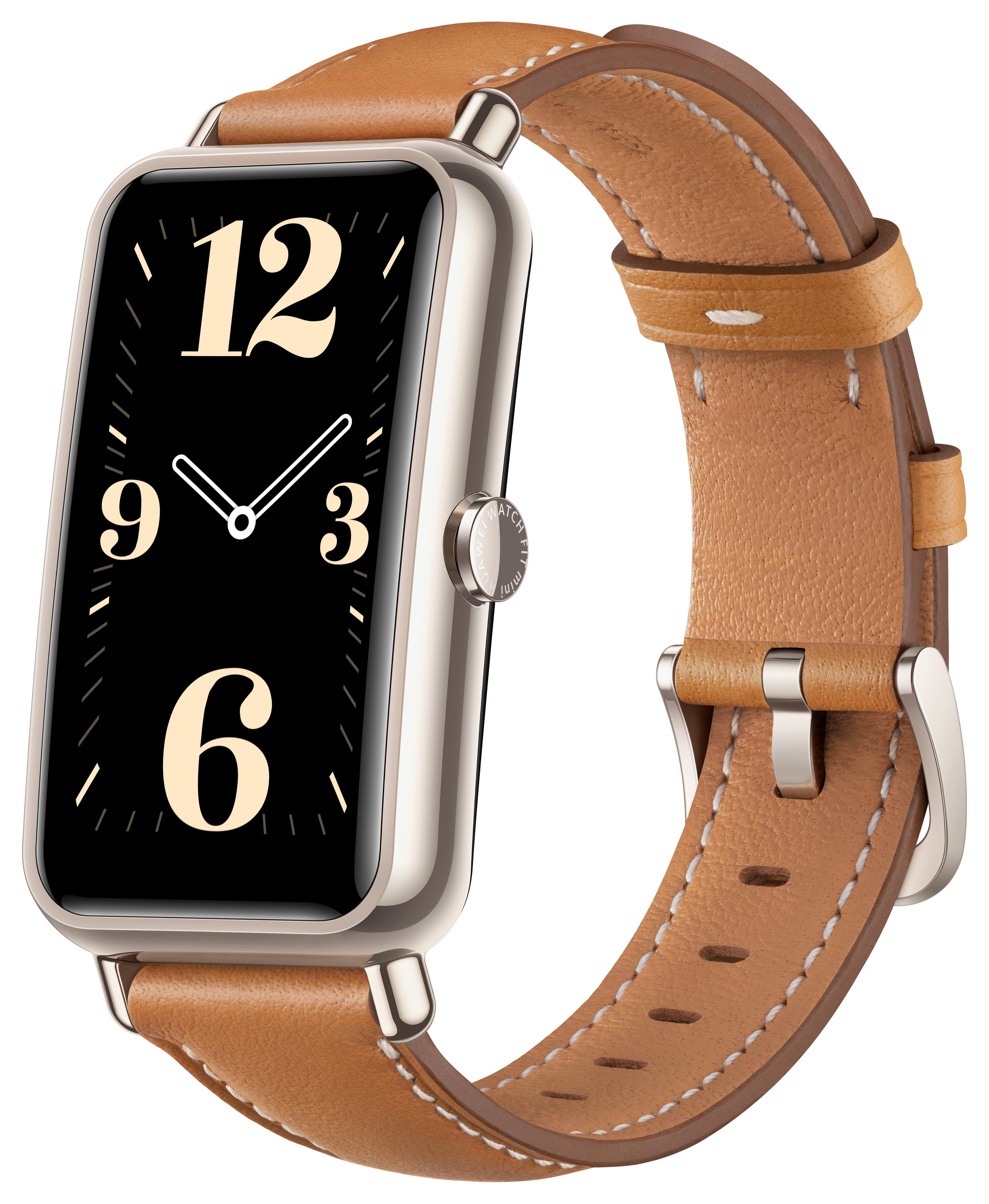 HUAWEI Watch Fit Mini Smartwatch Echtleder, 130 - 200 mm, Moccha Brown