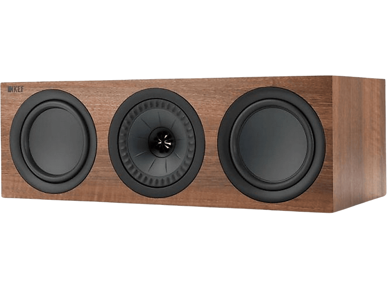 Altavoz central - KEF Q650c, 150 W, 64Hz-28KHz (± 3db), 8Ω, 87dB, Central 2.5 vías, Bass Réflex, Nuez