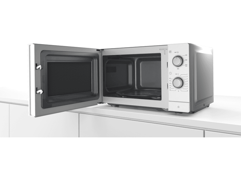 Bosch FFL020MW0 Freistehende Mikrowelle, 44 x 26 cm, Weiß Mikrowelle (800 Watt, Freistehend, 20 l, Weiß) — Foto 5 von 5