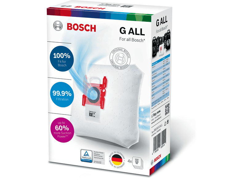Bosch BBZ41FGall Typ G All PowerProtect Staubsaugerbeutel 4 Stück, passend für: Bosch — Foto 3 von 5