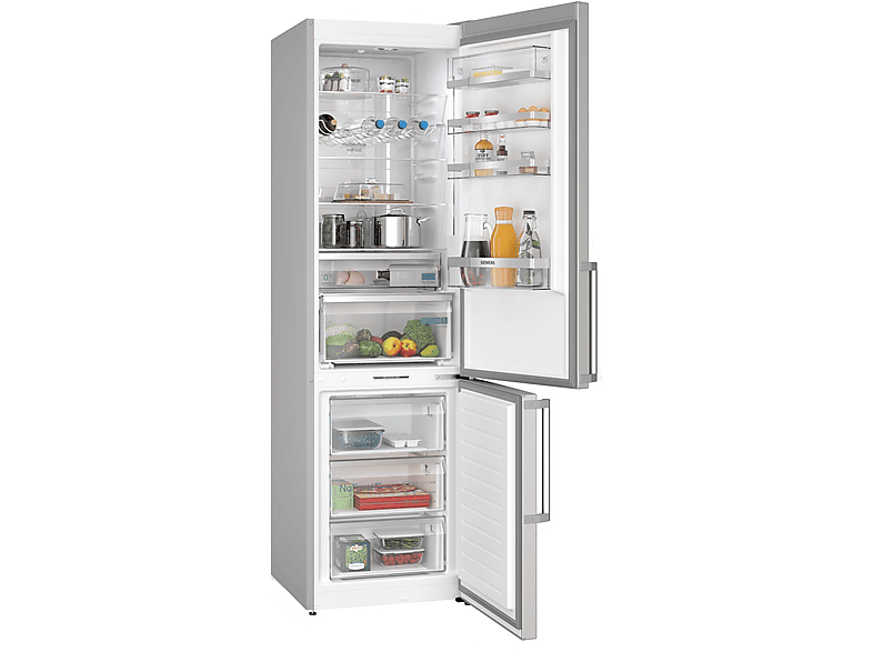 SIEMENS KG39NAIBT iQ500 Kühlgefrierkombination (B, 363 l, 2030 mm hoch, Inox-antifingerprint)
