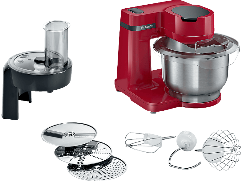 BOSCH MUMS2ER01 Küchenmaschine Red (Rührschüsselkapazität: 3,8 l, 700 Watt) | Küchenmaschinen