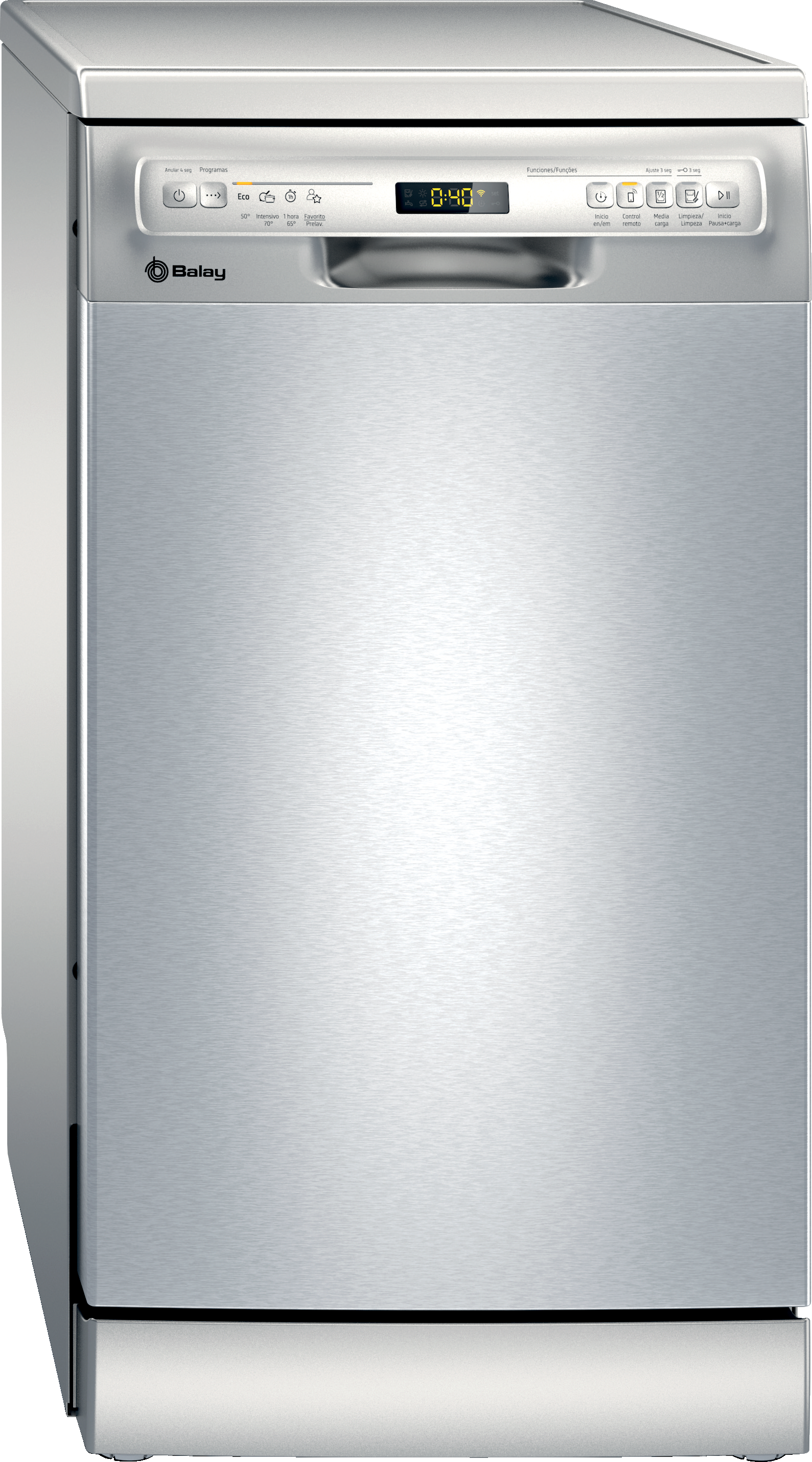 Lavavajillas - BALAY 3VN4010IA, Independiente e Integrable, 4 programas, 9 servicios, 45 cm, Inox