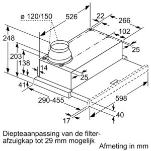 BOSCH Telescopische dampkap B (DFL064W53)
