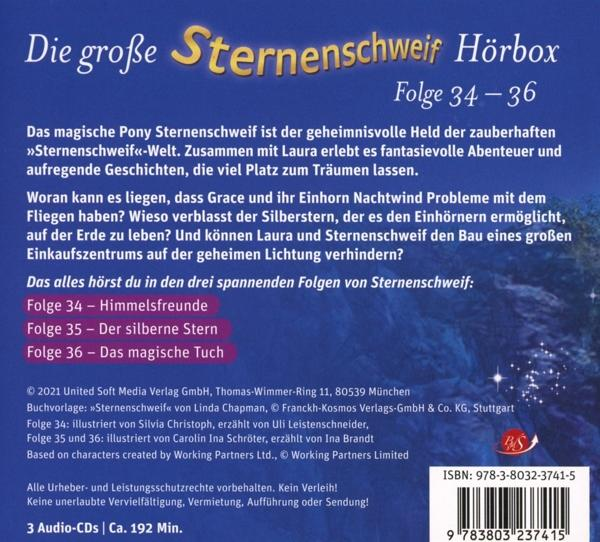 Buchcover mit deutschem Text, das ein farbenfrohes Bild eines Ponys in einer Fantasieszene zeigt.