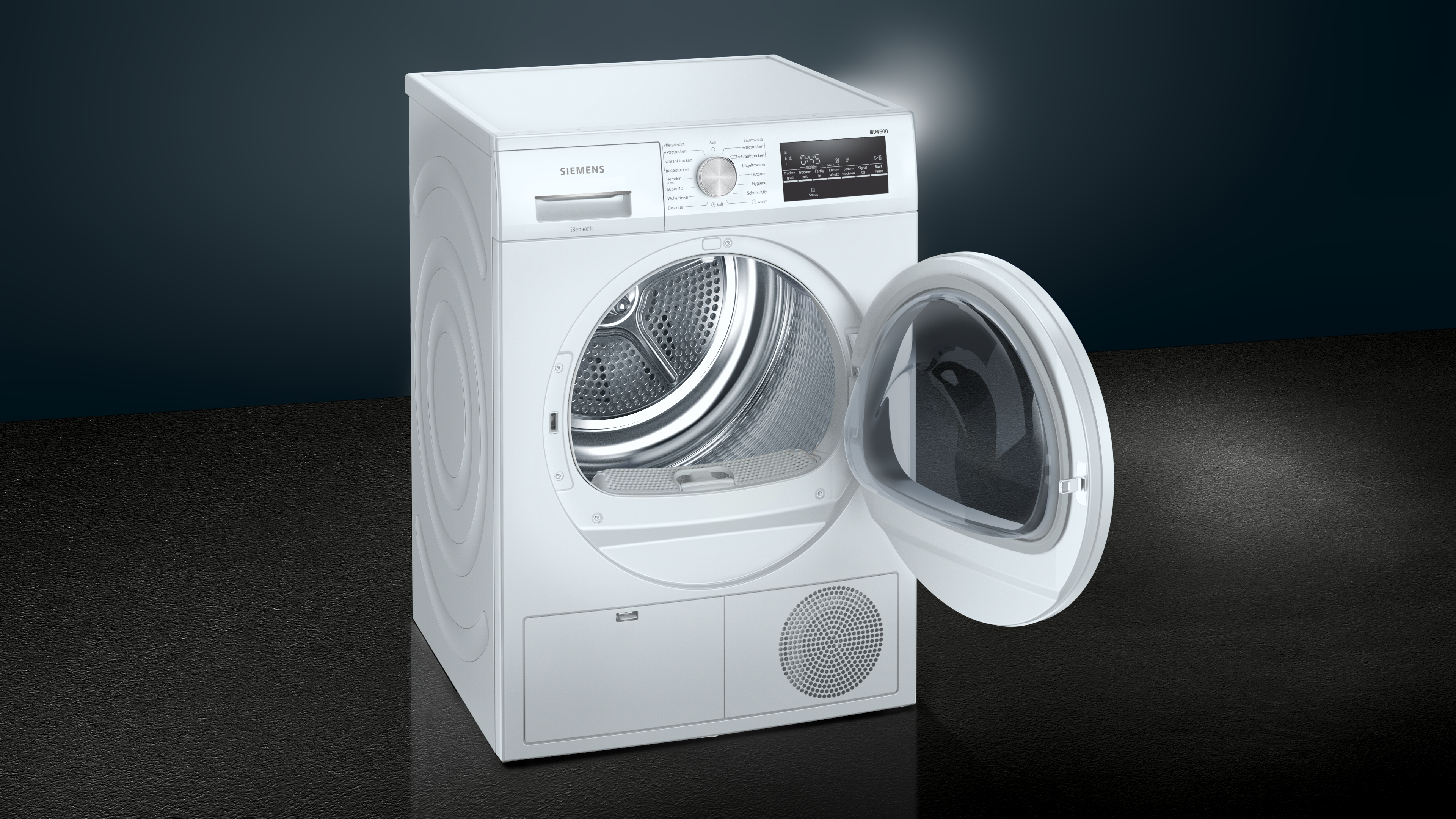 SIEMENS WT46G402 Kondensationstrockner iQ500 (9 kg, B, Weiß)