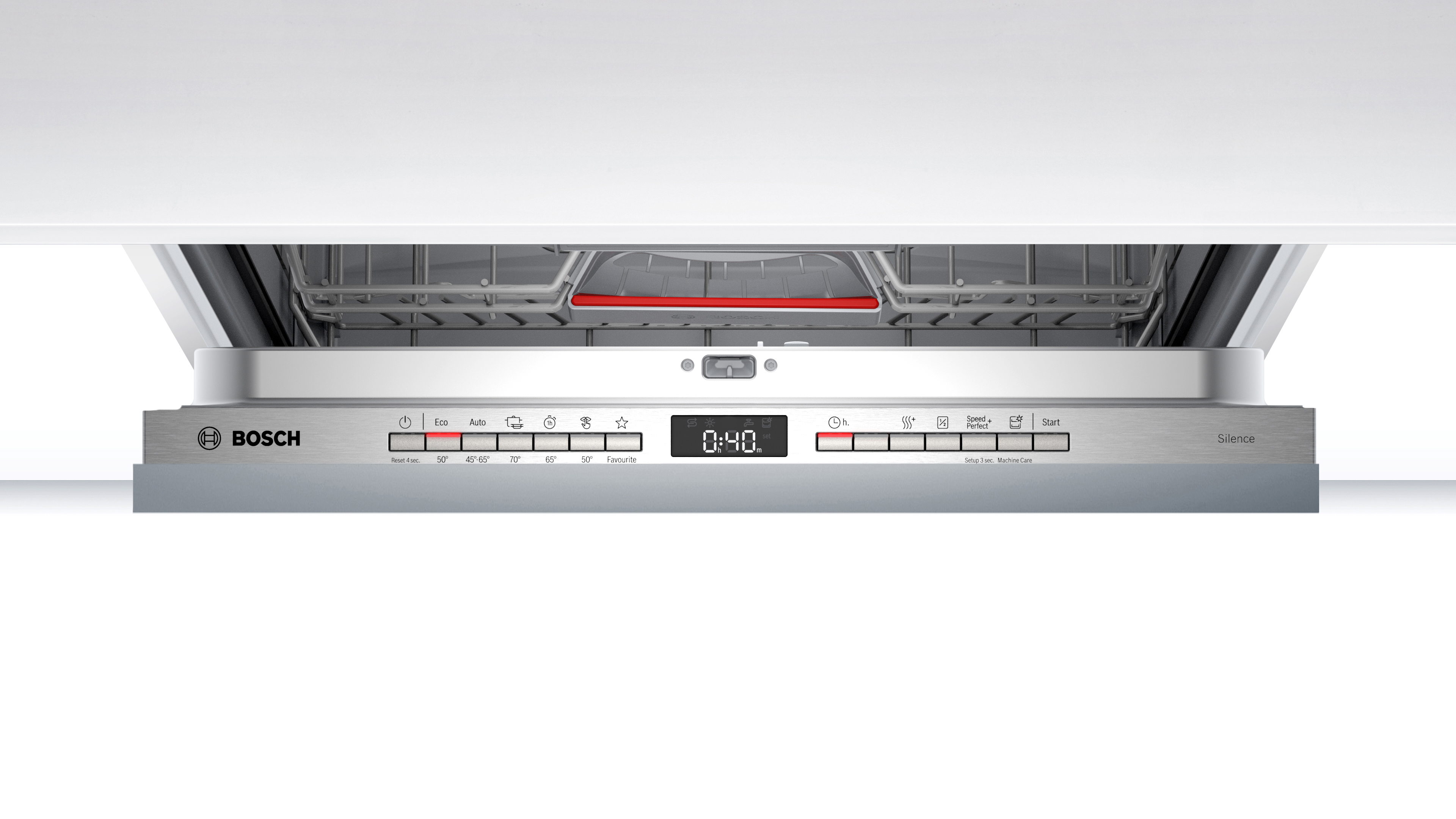 BOSCH SGV4HVX31E Geschirrspüler (vollintegrierbar, Besteckschublade, 598 mm breit, 46 dB(A), E, Edelstahl (Blende))