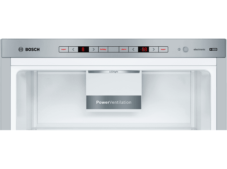 Bosch KGE39ALCA Kühl- und Gefrierkombination (C, 343 l, 2010 mm hoch, Standgerät, Inox-look) — Foto 4 von 5