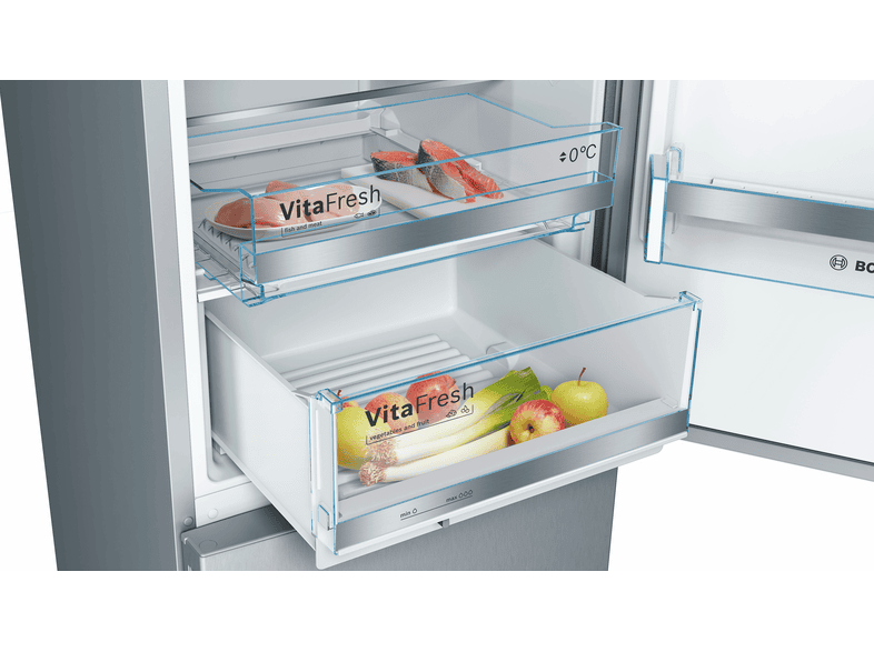Bosch KGE39ALCA Kühl- und Gefrierkombination (C, 343 l, 2010 mm hoch, Standgerät, Inox-look) — Foto 5 von 5