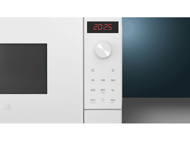 Siemens FF023LMW0 iQ300 Mikrowelle (800 Watt, Freistehend, 20 l, Weiß) — Foto 3 von 5