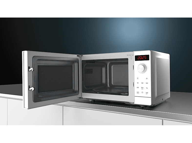 Siemens FF023LMW0 iQ300 Mikrowelle (800 Watt, Freistehend, 20 l, Weiß) — Foto 5 von 5