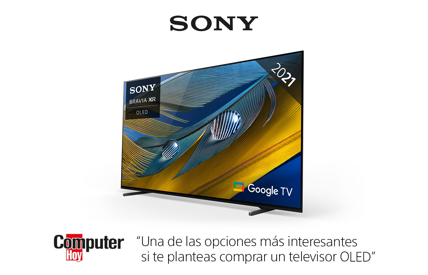 TV OLED 77" - Sony 77A80J, Bravia XR OLED, 4K HDR 120 Hz, Smart TV, Acoustic Surface, Dolby Vision, IA, Negro