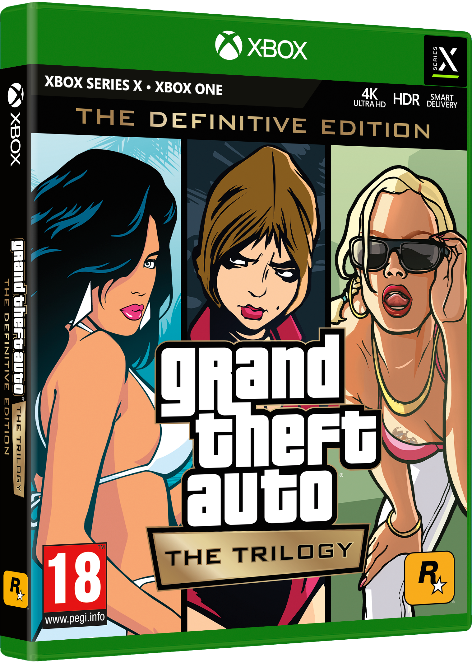 Das Cover des Spiels Grand Theft Auto: The Trilogy - The Definitive Edition.