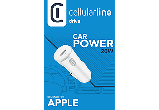 CELLULARLINE 20W TYPE-C Araç İçi Şarj Cihazı Beyaz_1