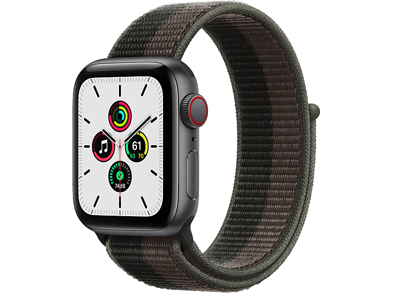 Apple Watch Se Cellular 40 Mm Spacegrijs Aluminium / Tornado/grijs Geweven Sportbandje