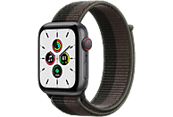 APPLE Watch SE Cellular 44 mm spacegrijs aluminium / tornado/grijs geweven sportbandje