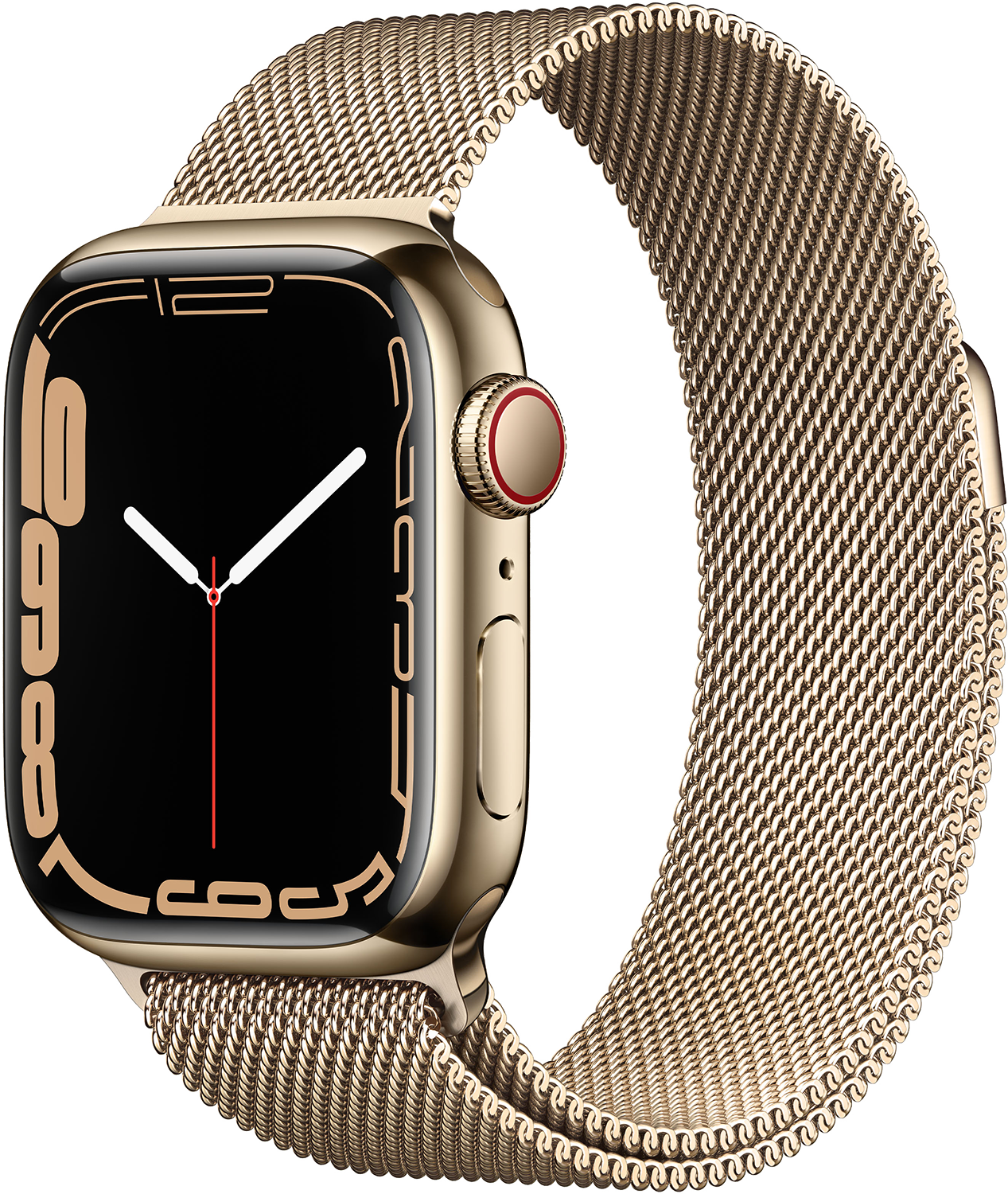 APPLE Watch Series 7 Cellular 41 mm goud roestvrij staal / goud Milanees bandje