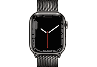 APPLE Watch Series 7 Cellular 41 mm grafiet roestvrij staal / grafiet Milanees bandje