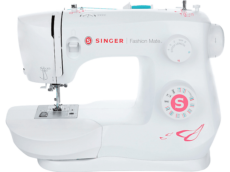 Singer Fashion Mate 3333 Nähmaschine (23-Stiche, Freiarmnähen, Weiß)