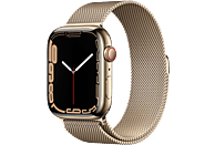APPLE Watch Series 7 Cellular 45 mm goud roestvrij staal / goud Milanees bandje