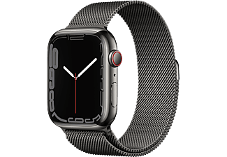 APPLE Watch Series 7 Cellular 45 mm grafiet roestvrij staal / grafiet Milanees bandje