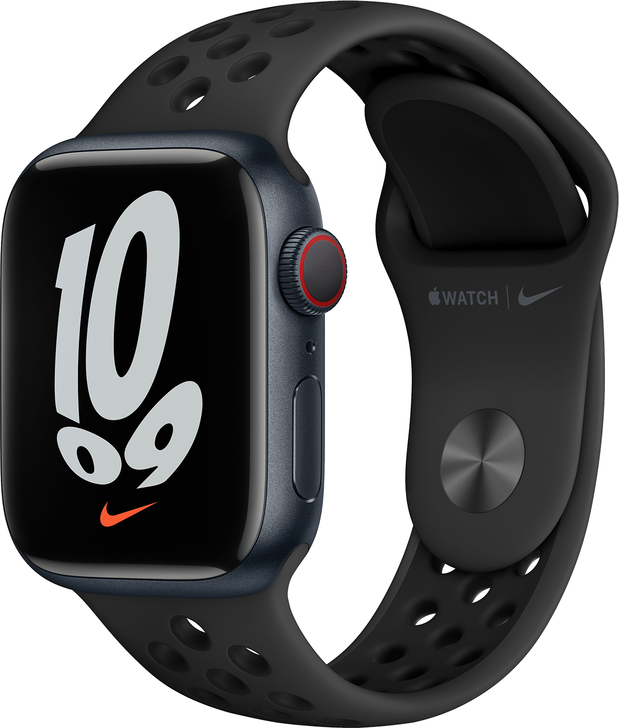 APPLE Watch Series 7 Nike+ Cellular 41 mm middernacht aluminium / zwarte sportband