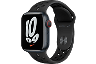 APPLE Watch Series 7 Nike+ Cellular 41 mm middernacht aluminium / zwarte sportband