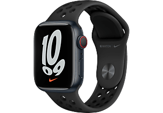 APPLE Watch Series 7 Nike+ Cellular 41 mm middernacht aluminium / zwarte sportband