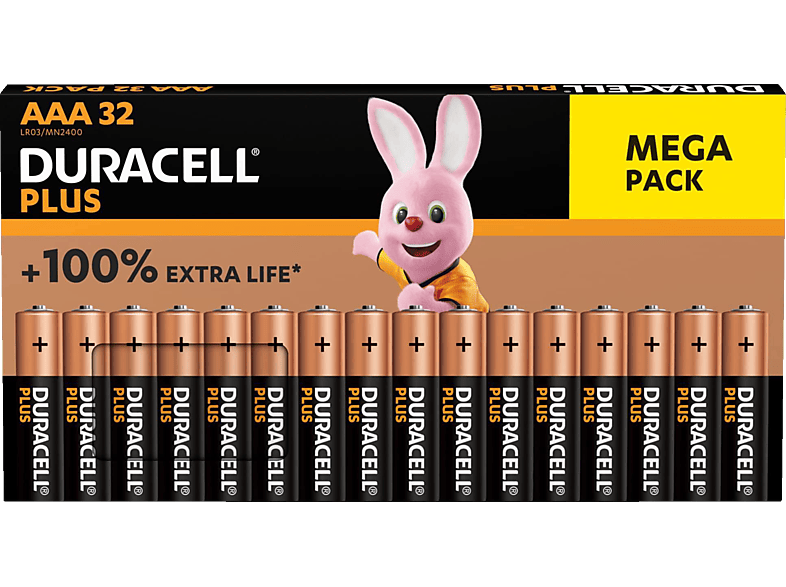 DURACELL Plus AAA, 32er Pack, AAA Batterie, Alkaline, 1.5 Volt | MediaMarkt