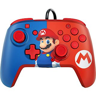 Mando Nintendo Switch - PDP Faceoff Deluxe Wired Mario Licenciado, Para Nintendo Switch, USB, 3 m, Audio integrado, Multicolor