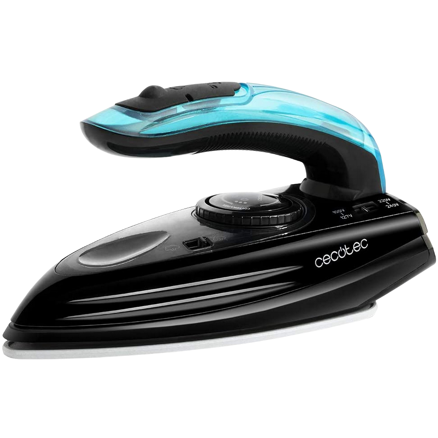 Plancha de vapor - Cecotec Fast&Furious 4000 Travel, 1200W 65 g/min, Negro y Azul