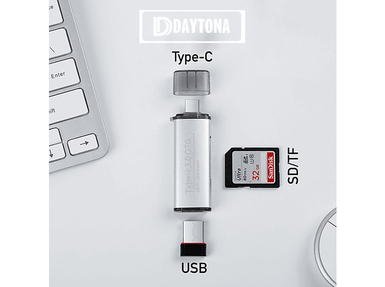 DAYTONA ADS-103 Type-C To USB 3.0  Sd Tf Kart Okuyucu_2