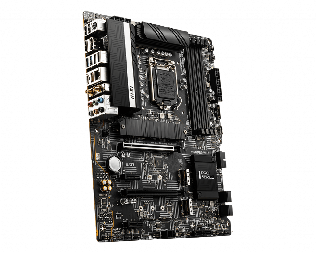 MSI Z590 Pro Wifi Soket 1200 DDR4 5333 (OC) PCI-E Gen 4 ,M.2, USB 3.2 1x 2.5G LAN Wi-Fi 6 ATX Anakart Siyah