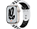 APPLE Watch Nike Series 7 (GPS) 45 mm - Smartwatch (One Size: 140–210 mm, Hochleistungs-Fluorelastomer, Polarstern/Pure Platinum/Schwarz)