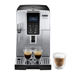 DELONGHI Dinamica ECAM350.35.SB Kaffeevollautomat Silber/Schwarz