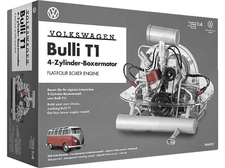 FRANZIS VW Bulli T1 Motorbausatz Mehrfarbig Zubehör, und Modellbau-Fahrzeuge