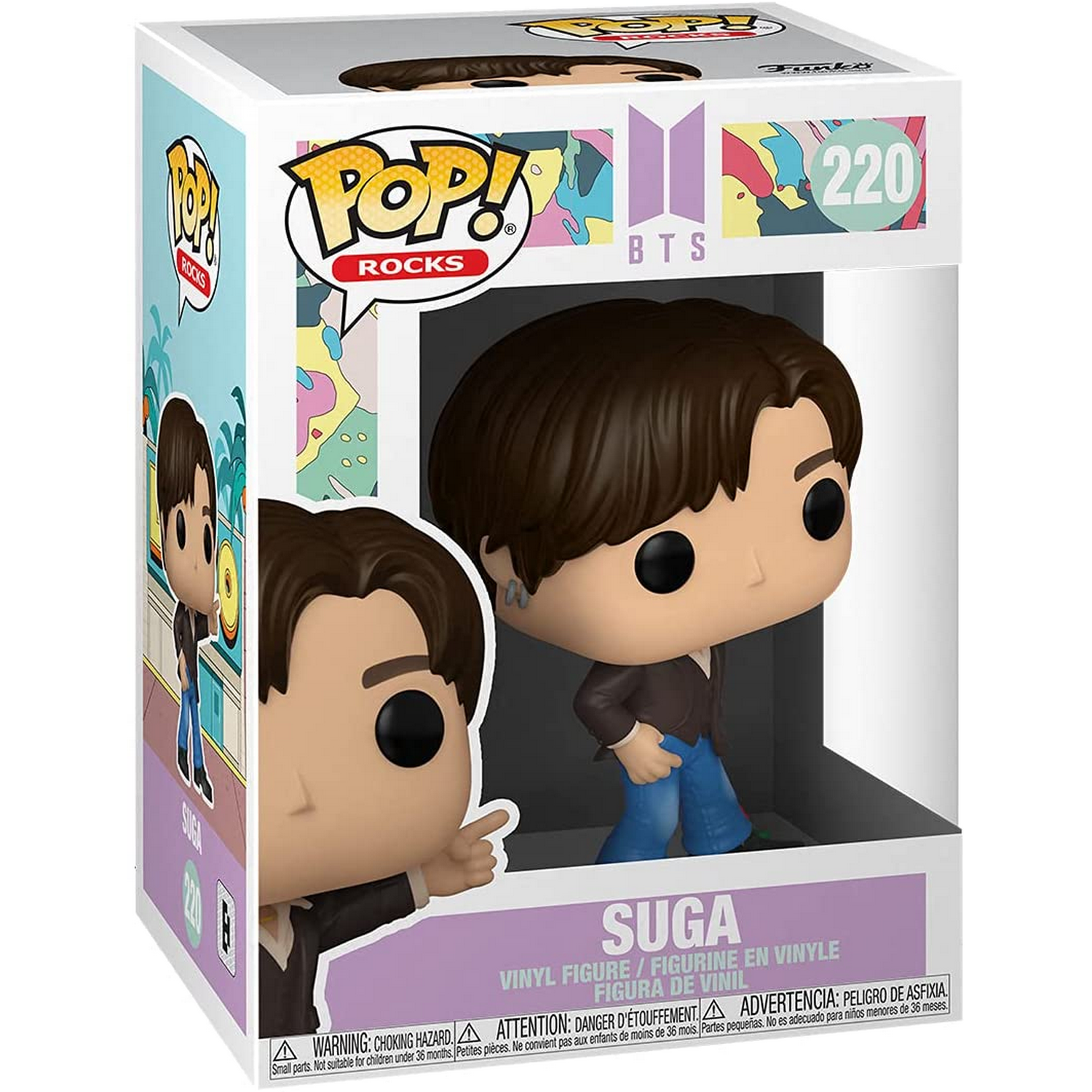 Figura Funko Pop! - Rocks BTS Dynamite Suga, Vinilo, 9 cm, Multicolor