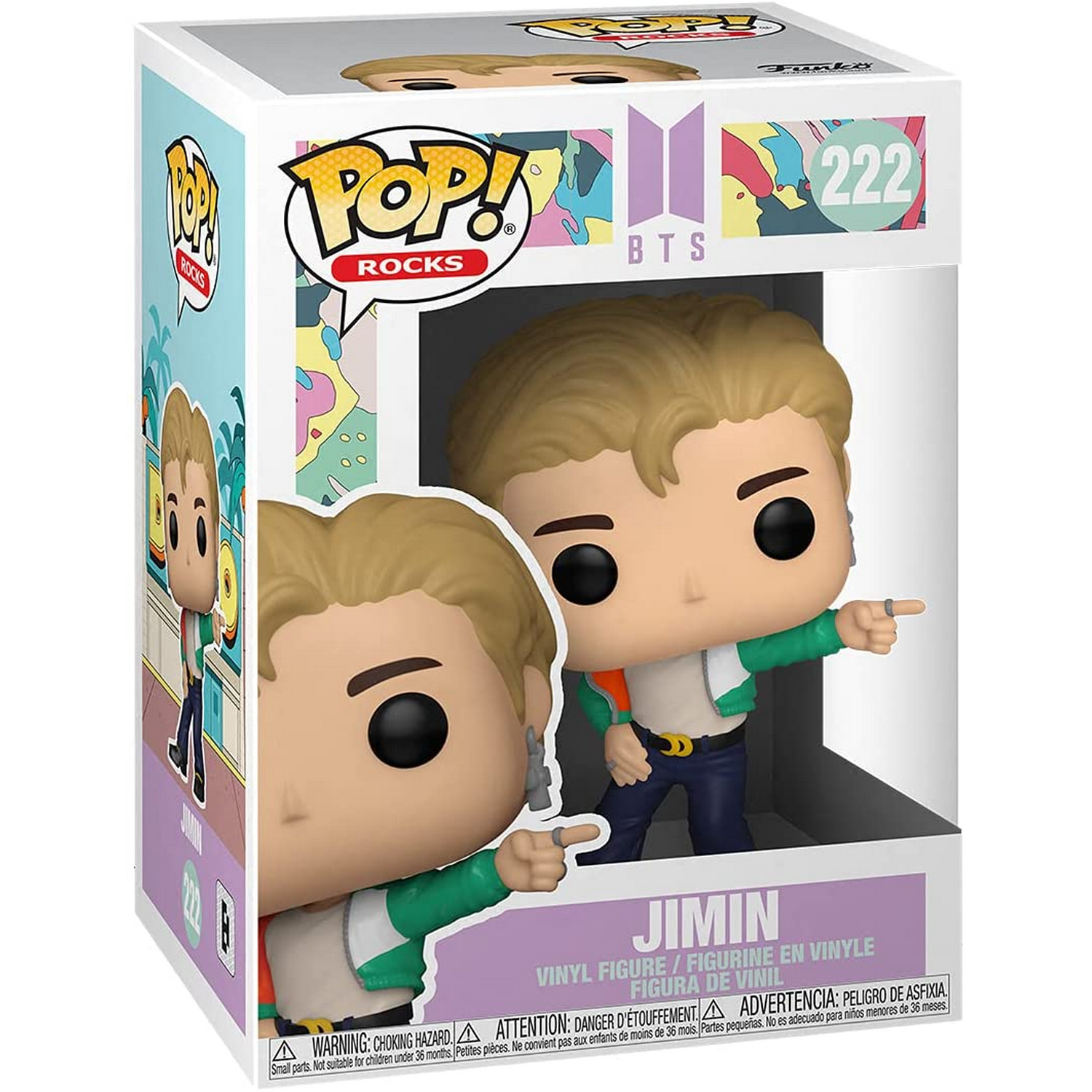 Figura Funko Pop! - Rocks BTS Dynamite Jimin, Vinilo, 9 cm, Multicolor