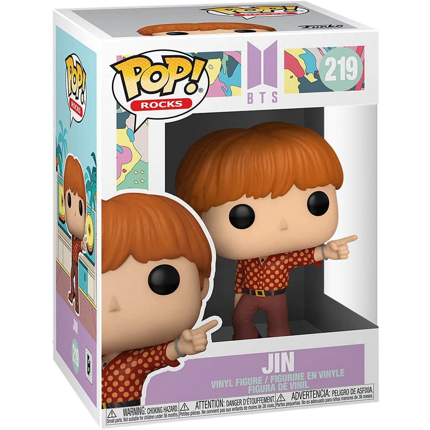 Figura Funko Pop! - Rocks BTS Dynamite Jin, Vinilo, 9 cm, Multicolor
